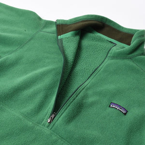 極美品 Patagonia パタゴニア ハーフジップ フリース プルオーバー グリーン シンチラ マースピアル 中古 4a008431