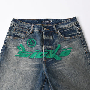極美品 Sicko シッコ Born From Pain ボーン・フロム・ペイン Denim デニム イアンコナー インディゴブルー サイズ30 中古 4a008576