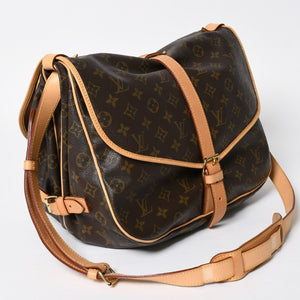 極美品 LOUIS VUITTON ルイヴィトン Saumur 35 ソミュール35 ショルダーバッグ M42254 モノグラム ゴールド金具 旧型 中古 4a004187