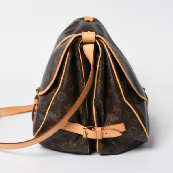 極美品 LOUIS VUITTON ルイヴィトン Saumur 35 ソミュール35 ショルダーバッグ M42254 モノグラム ゴールド金具 旧型 中古 4a004187