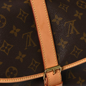 極美品 LOUIS VUITTON ルイヴィトン Saumur 35 ソミュール35 ショルダーバッグ M42254 モノグラム ゴールド金具 旧型 中古 4a004187