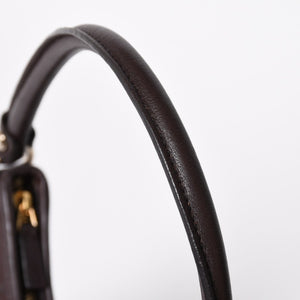 極美品 GUCCI グッチ ワンショルダーバッグ ハンドバッグ 130738 イタリア製 グッチシマレザー ブラウン ゴールド金具 中古 4a008265