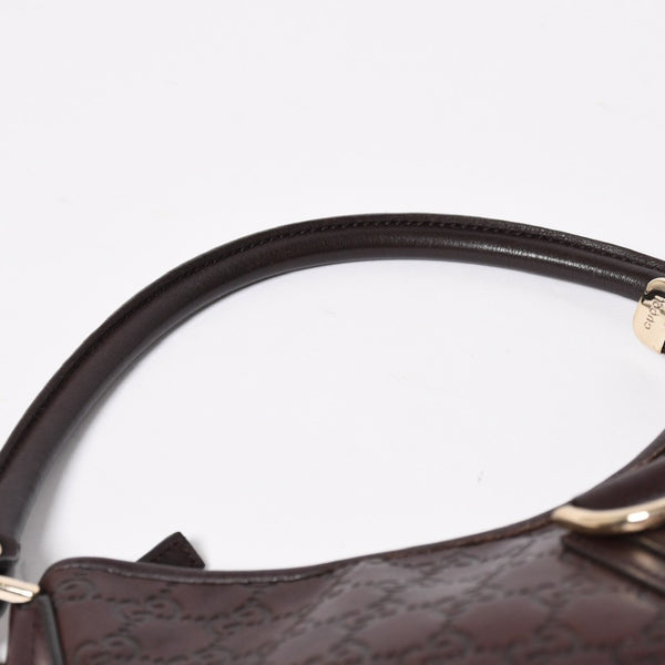 極美品 GUCCI グッチ ワンショルダーバッグ ハンドバッグ 130738 イタリア製 グッチシマレザー ブラウン ゴールド金具 中古 4a008265