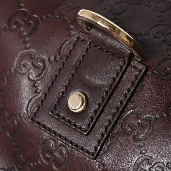 極美品 GUCCI グッチ ワンショルダーバッグ ハンドバッグ 130738 イタリア製 グッチシマレザー ブラウン ゴールド金具 中古 4a008265
