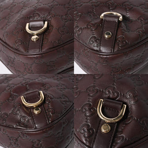 極美品 GUCCI グッチ ワンショルダーバッグ ハンドバッグ 130738 イタリア製 グッチシマレザー ブラウン ゴールド金具 中古 4a008265