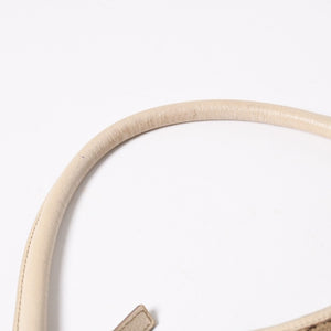 極美品 GUCCI グッチ ワンショルダーバッグ ハンドバッグ 130738 GGキャンバス レザー ベージュ ホワイト ゴールド金具 中古 4a008261