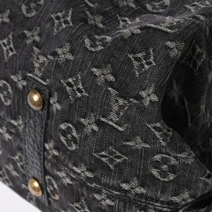 極美品 LOUIS VUITTON ルイヴィトン ネオカヴィMM ハンドバッグ M95351 モノグラム デニム ブラック 2WAY ゴールド金具 中古 4a008277