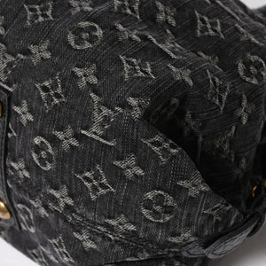極美品 LOUIS VUITTON ルイヴィトン ネオカヴィMM ハンドバッグ M95351 モノグラム デニム ブラック 2WAY ゴールド金具 中古 4a008277