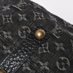 極美品 LOUIS VUITTON ルイヴィトン ネオカヴィMM ハンドバッグ M95351 モノグラム デニム ブラック 2WAY ゴールド金具 中古 4a008277