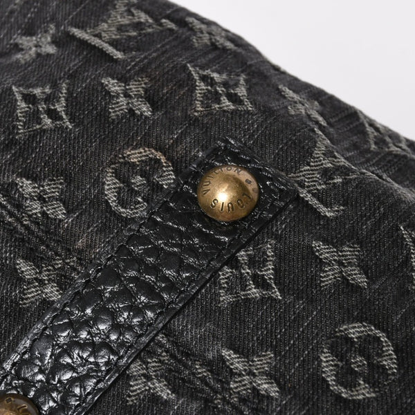 極美品 LOUIS VUITTON ルイヴィトン ネオカヴィMM ハンドバッグ M95351 モノグラム デニム ブラック 2WAY ゴールド金具 中古 4a008277
