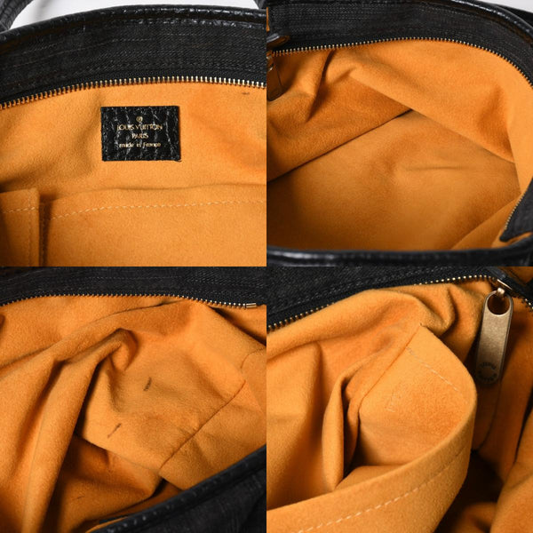 極美品 LOUIS VUITTON ルイヴィトン ネオカヴィMM ハンドバッグ M95351 モノグラム デニム ブラック 2WAY ゴールド金具 中古 4a008277