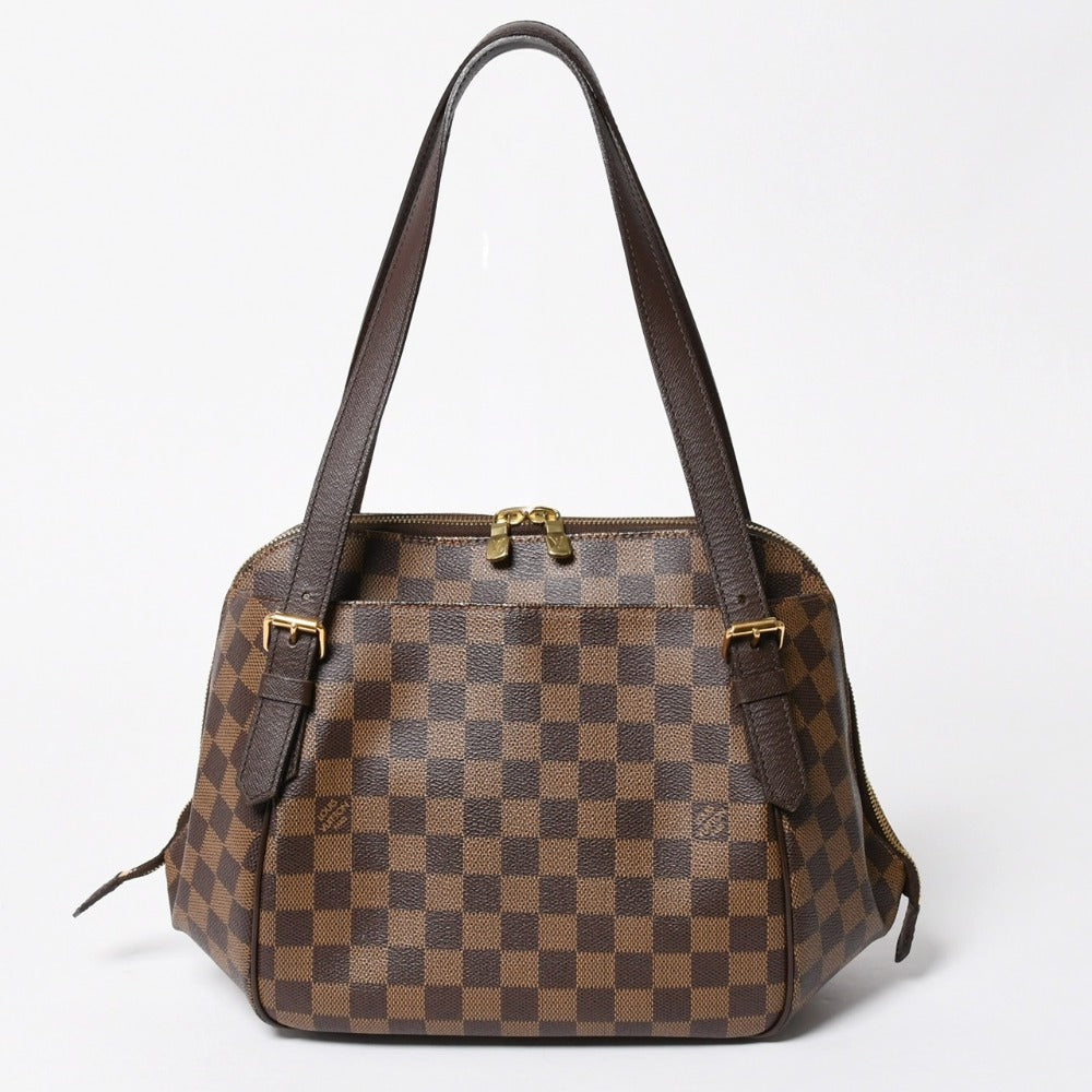 新品同様品 LOUIS VUITTON ルイヴィトン べレムMM ダミエ ブラウン ゴールド金具 N51174 ハンドバッグ 中古 4a008239