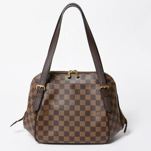 新品同様品 LOUIS VUITTON ルイヴィトン べレムMM ダミエ ブラウン ゴールド金具 N51174 ハンドバッグ 中古 4a008239