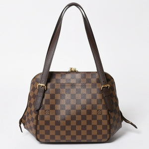 新品同様品 LOUIS VUITTON ルイヴィトン べレムMM ダミエ ブラウン ゴールド金具 N51174 ハンドバッグ 中古 4a008239