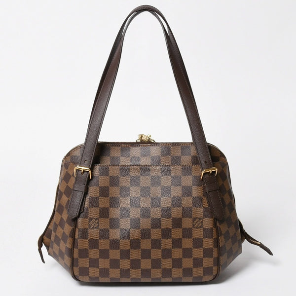 新品同様品 LOUIS VUITTON ルイヴィトン べレムMM ダミエ ブラウン ゴールド金具 N51174 ハンドバッグ 中古 4a008239