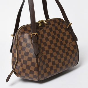 新品同様品 LOUIS VUITTON ルイヴィトン べレムMM ダミエ ブラウン ゴールド金具 N51174 ハンドバッグ 中古 4a008239