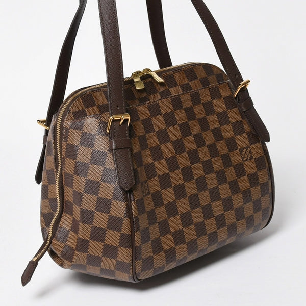 新品同様品 LOUIS VUITTON ルイヴィトン べレムMM ダミエ ブラウン ゴールド金具 N51174 ハンドバッグ 中古 4a008239