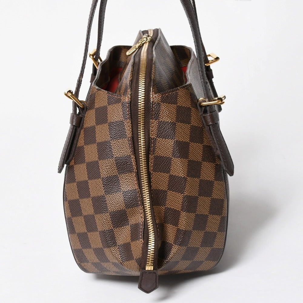 新品同様品 LOUIS VUITTON ルイヴィトン べレムMM ダミエ ブラウン ゴールド金具 N51174 ハンドバッグ 中古 4a008239