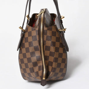 新品同様品 LOUIS VUITTON ルイヴィトン べレムMM ダミエ ブラウン ゴールド金具 N51174 ハンドバッグ 中古 4a008239