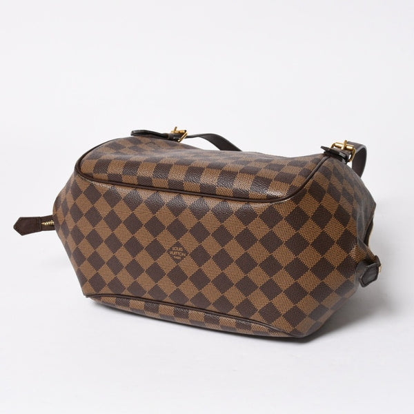 新品同様品 LOUIS VUITTON ルイヴィトン べレムMM ダミエ ブラウン ゴールド金具 N51174 ハンドバッグ 中古 4a008239