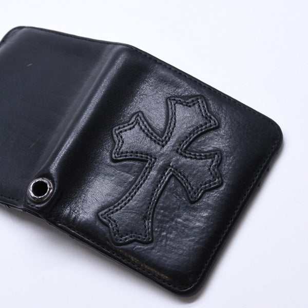 CHROME HEARTS クロムハーツ DR. DIGIACOMO ドクター・ディジャコモ カードケース コインケース ブラック シルバー金具 美品 中古 4a008301