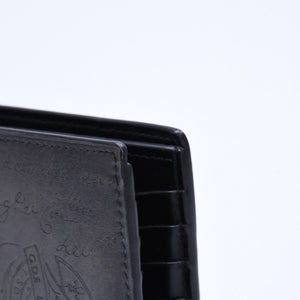 極美品 Berluti ベルルッティ 二つ折り財布 ウォレット ヴェネチア スクリット べルルティ レザー グレー 中古 4a008302