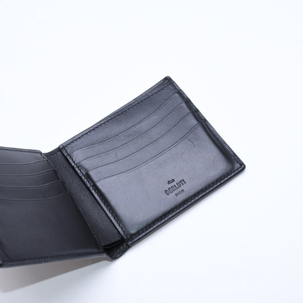 極美品 Berluti ベルルッティ 二つ折り財布 ウォレット ヴェネチア スクリット べルルティ レザー グレー 中古 4a008302