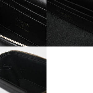 極美品 CHANEL シャネル バニティ チェーンショルダーバッグ ブラック ゴールド金具 ラムスキン ランダム番台 中古 4a008196