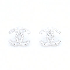 CHANEL シャネル ココマーク スタッドピアス 重量約3.98g B11P刻印 メタル シルバー ラインストーン 両耳用 美品 中古 4a007102