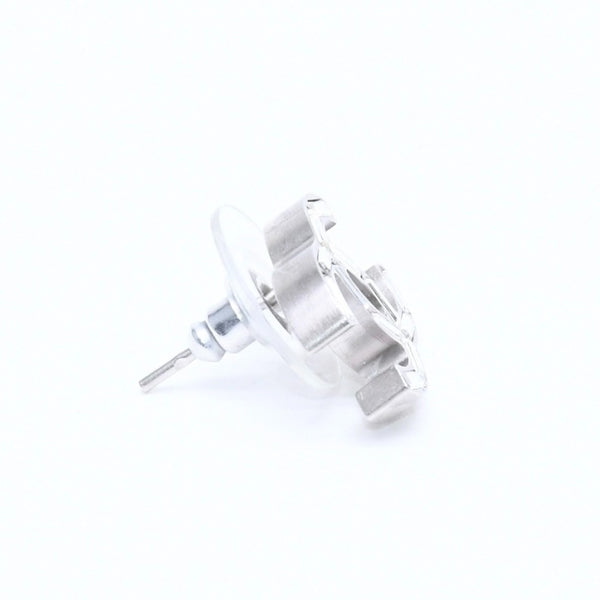 CHANEL シャネル ココマーク スタッドピアス 重量約3.98g B11P刻印 メタル シルバー ラインストーン 両耳用 美品 中古 4a007102