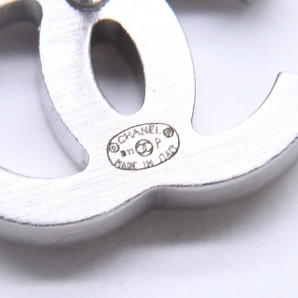 CHANEL シャネル ココマーク スタッドピアス 重量約3.98g B11P刻印 メタル シルバー ラインストーン 両耳用 美品 中古 4a007102