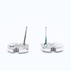 CHANEL シャネル ココマーク スタッドピアス 重量約4.36g 01P刻印 メタル シルバー ラインストーン 両耳用 美品 中古 4a007090