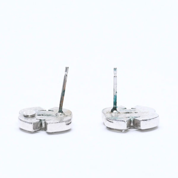 CHANEL シャネル ココマーク スタッドピアス 重量約4.36g 01P刻印 メタル シルバー ラインストーン 両耳用 美品 中古 4a007090