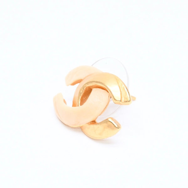極美品 CHANEL シャネル ココマーク ピアス 重量約3.99g 00T刻印 GP メタル ゴールド アイボリー 両耳用 中古 4a007104