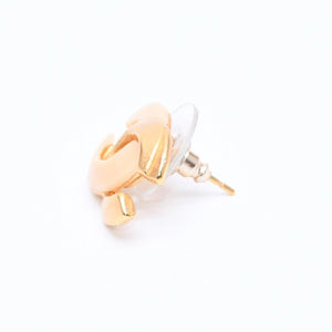 極美品 CHANEL シャネル ココマーク ピアス 重量約3.99g 00T刻印 GP メタル ゴールド アイボリー 両耳用 中古 4a007104