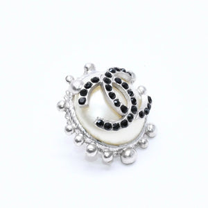 CHANEL シャネル ココマーク スタッドピアス 重量約10.78g 02C刻印 フェイクパール ラインストーン 片耳用 美品 中古 4a007074