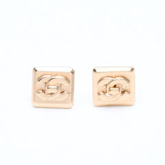 CHANEL シャネル ココマーク スクエア スタッドピアス 重量約2.07g 02A刻印 GP メタル ゴールド 両耳用 美品 中古 4a007103