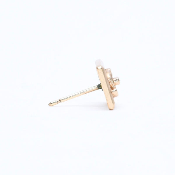 CHANEL シャネル ココマーク スクエア スタッドピアス 重量約2.07g 02A刻印 GP メタル ゴールド 両耳用 美品 中古 4a007103