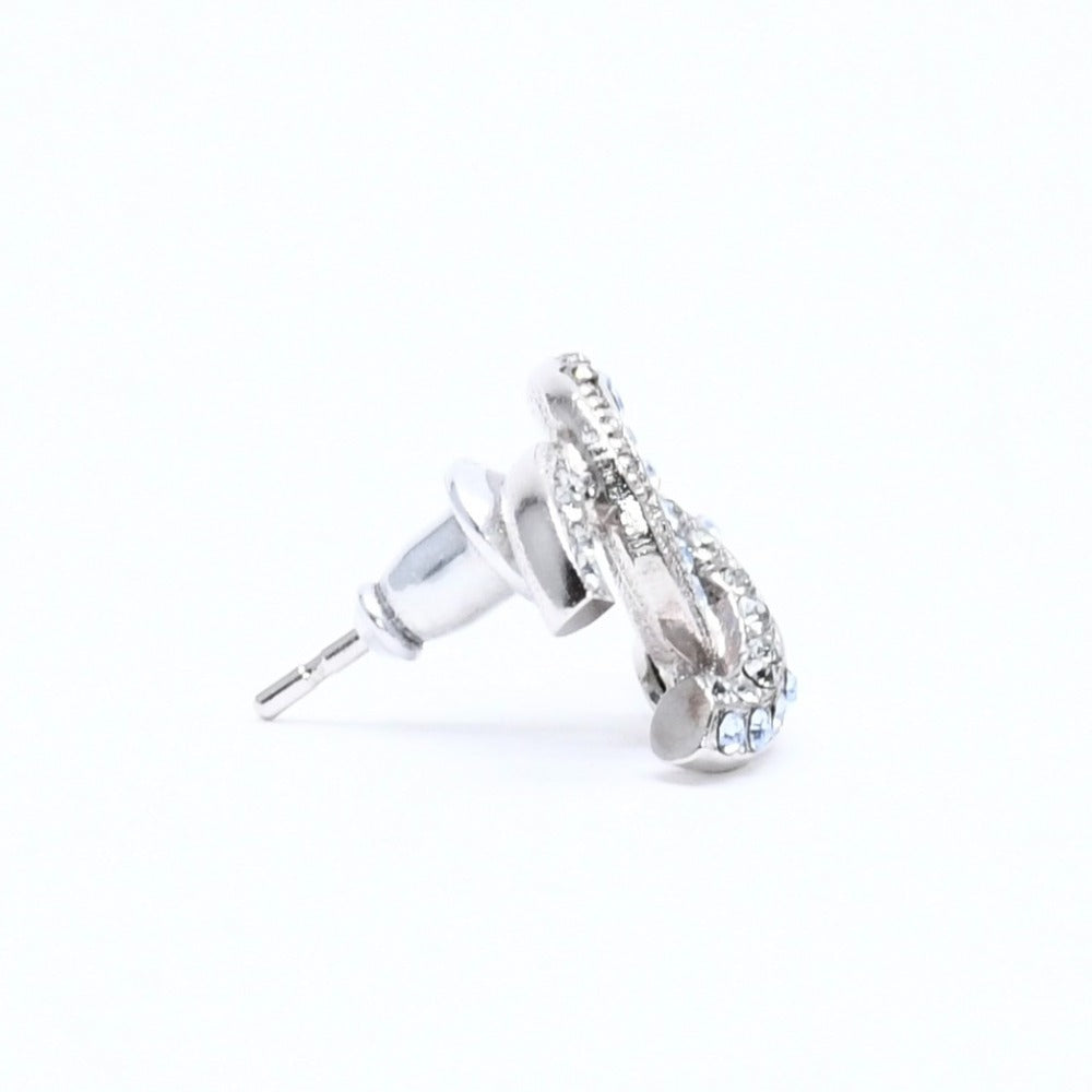 極美品 CHANEL シャネル ココマーク スタッドピアス 重量約2.42g 13P刻印 メタル ラインストーン シルバー ブルー 両耳用 中古 4a007099