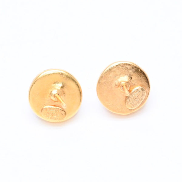 極美品 CHANEL シャネル ココマーク ラウンド スタッドピアス 重量約2.64g 99P刻印 GP メタル 樹脂系 両耳用 中古 4a007075