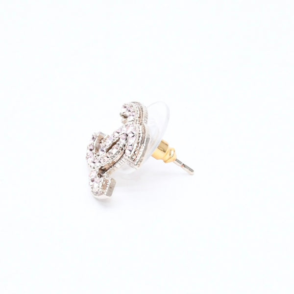 極美品 CHANEL シャネル ココマーク スタッドピアス 重量約3.29g 08C刻印 GP メタル ラインストーン ゴールド ピンク 両耳用 中古 4a007083