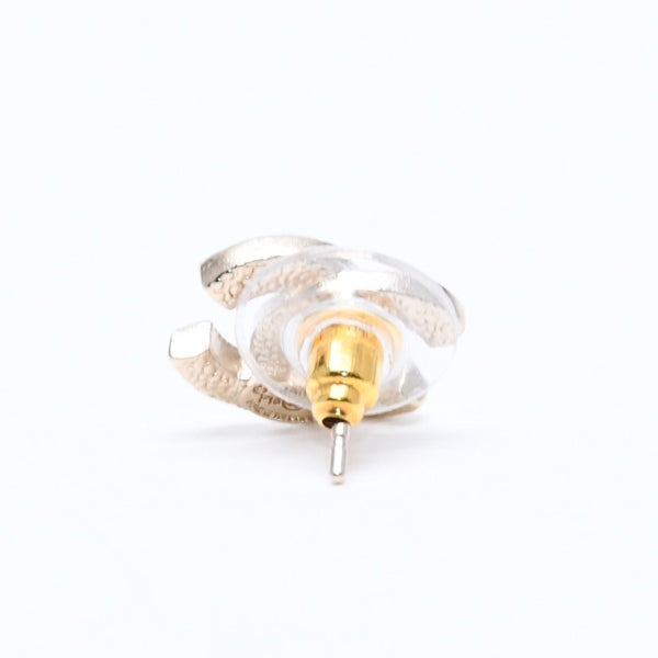極美品 CHANEL シャネル ココマーク スタッドピアス 重量約2.68g F18V刻印 GP メタル ラインストーン ゴールド 両耳用 中古 4a007082
