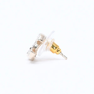 極美品 CHANEL シャネル ココマーク スタッドピアス 重量約2.68g F18V刻印 GP メタル ラインストーン ゴールド 両耳用 中古 4a007082