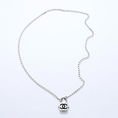 CHANEL シャネル ココマーク カデナ ネックレス 全長約75cm 重量約41.10g 04P刻印 シルバー ブラック メタル 美品 中古 4a007086