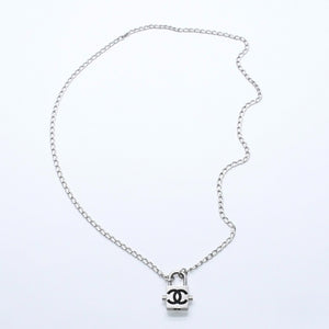 CHANEL シャネル ココマーク カデナ ネックレス 全長約75cm 重量約41.10g 04P刻印 シルバー ブラック メタル 美品 中古 4a007086