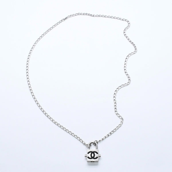 CHANEL シャネル ココマーク カデナ ネックレス 全長約75cm 重量約41.10g 04P刻印 シルバー ブラック メタル 美品 中古 4a007086