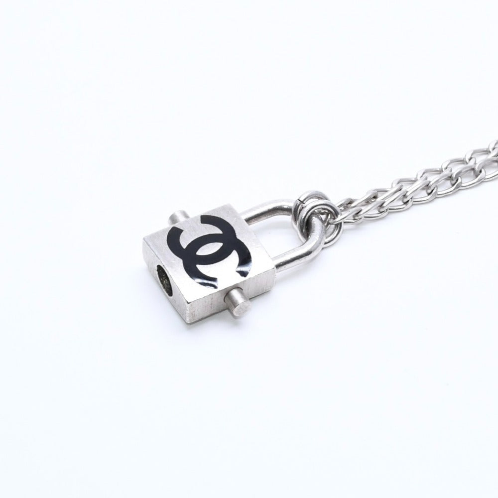 CHANEL シャネル ココマーク カデナ ネックレス 全長約75cm 重量約41.10g 04P刻印 シルバー ブラック メタル 美品 中古 4a007086