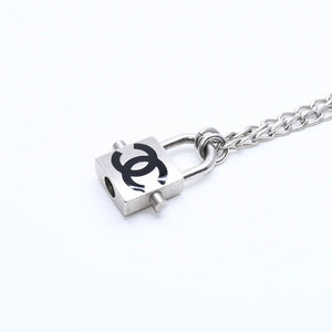 CHANEL シャネル ココマーク カデナ ネックレス 全長約75cm 重量約41.10g 04P刻印 シルバー ブラック メタル 美品 中古 4a007086
