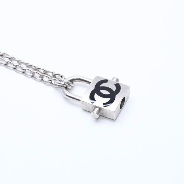 CHANEL シャネル ココマーク カデナ ネックレス 全長約75cm 重量約41.10g 04P刻印 シルバー ブラック メタル 美品 中古 4a007086