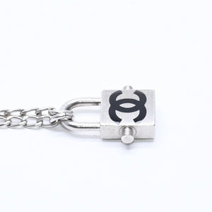 CHANEL シャネル ココマーク カデナ ネックレス 全長約75cm 重量約41.10g 04P刻印 シルバー ブラック メタル 美品 中古 4a007086